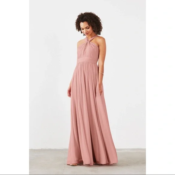Weddington Way Dresses | Weddington Way Cora Maxi Bridesmaids Dress in Champaign New | Color: Cream | Size: 0 | Midnightdenim's Closet